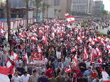 Beirut demonstration against Syrian occupation